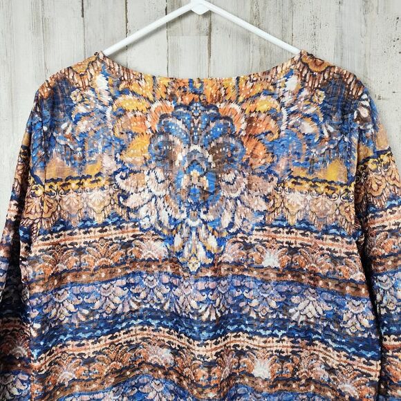 Alfred Dunner Studded Long Sleeve Blouse Multicolored Size Large - Picture 8 of 10